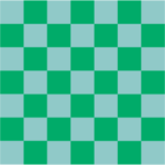 Small Checker Teal Green